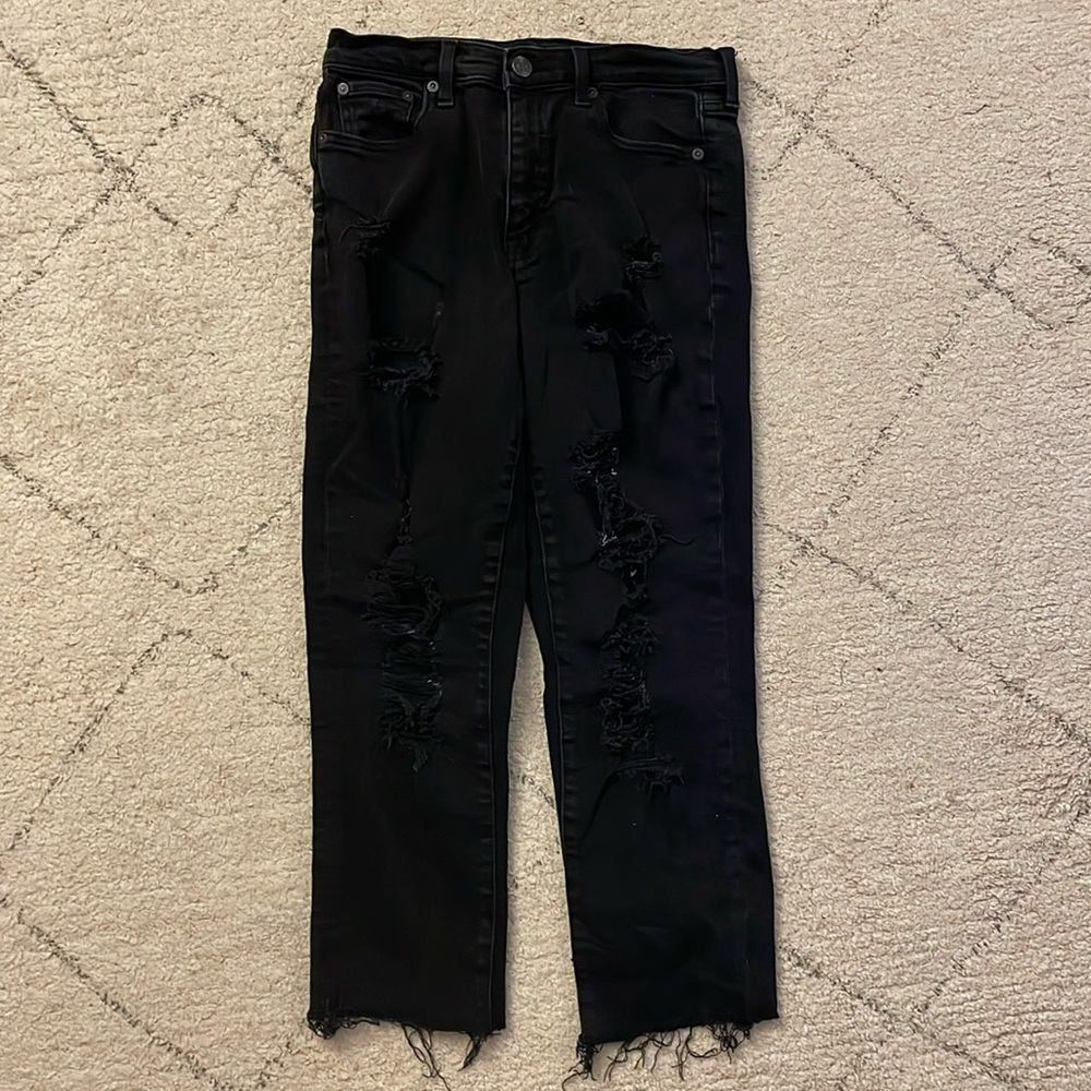 Aeropostale black mom jeans